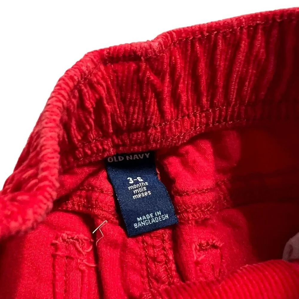 Old Navy 3-6m Red Corduroy Pants